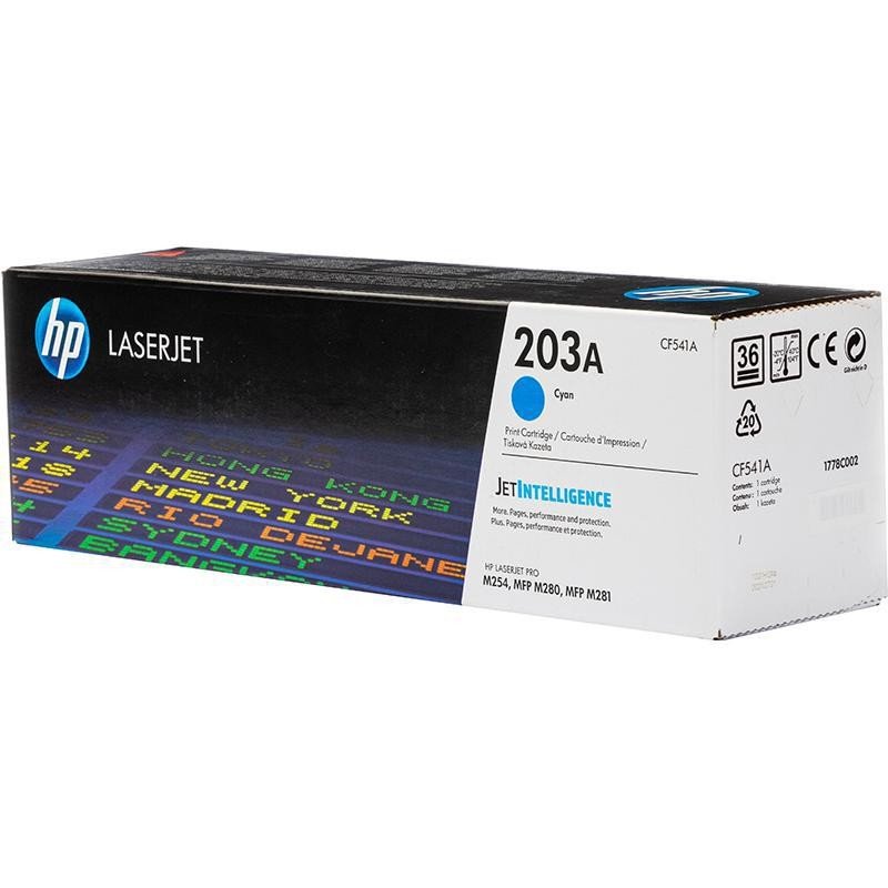 HP 203A Cyan Original LaserJet Toner Cartridge (CF543A)